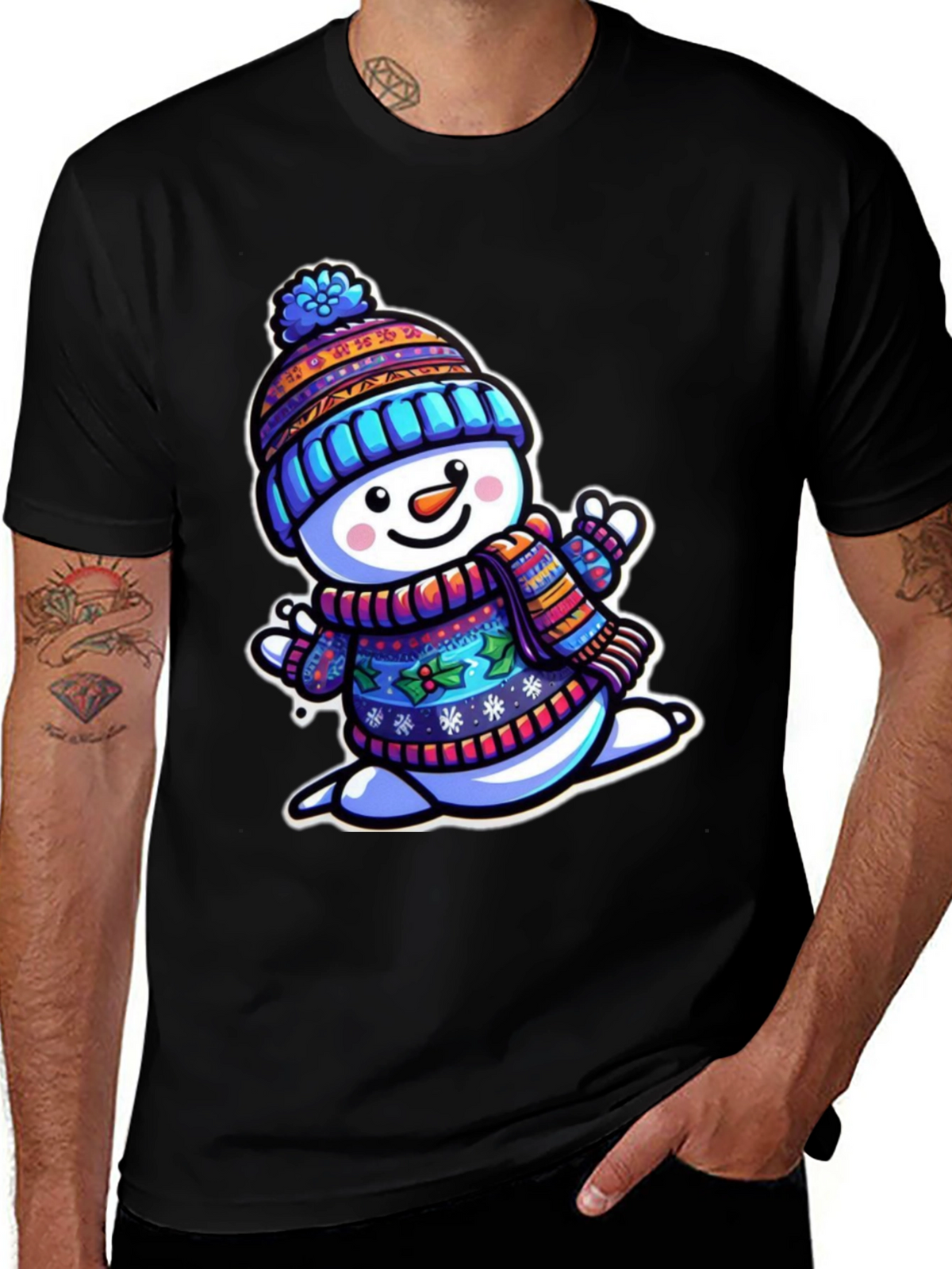 Festive Snowman Graphic Tee