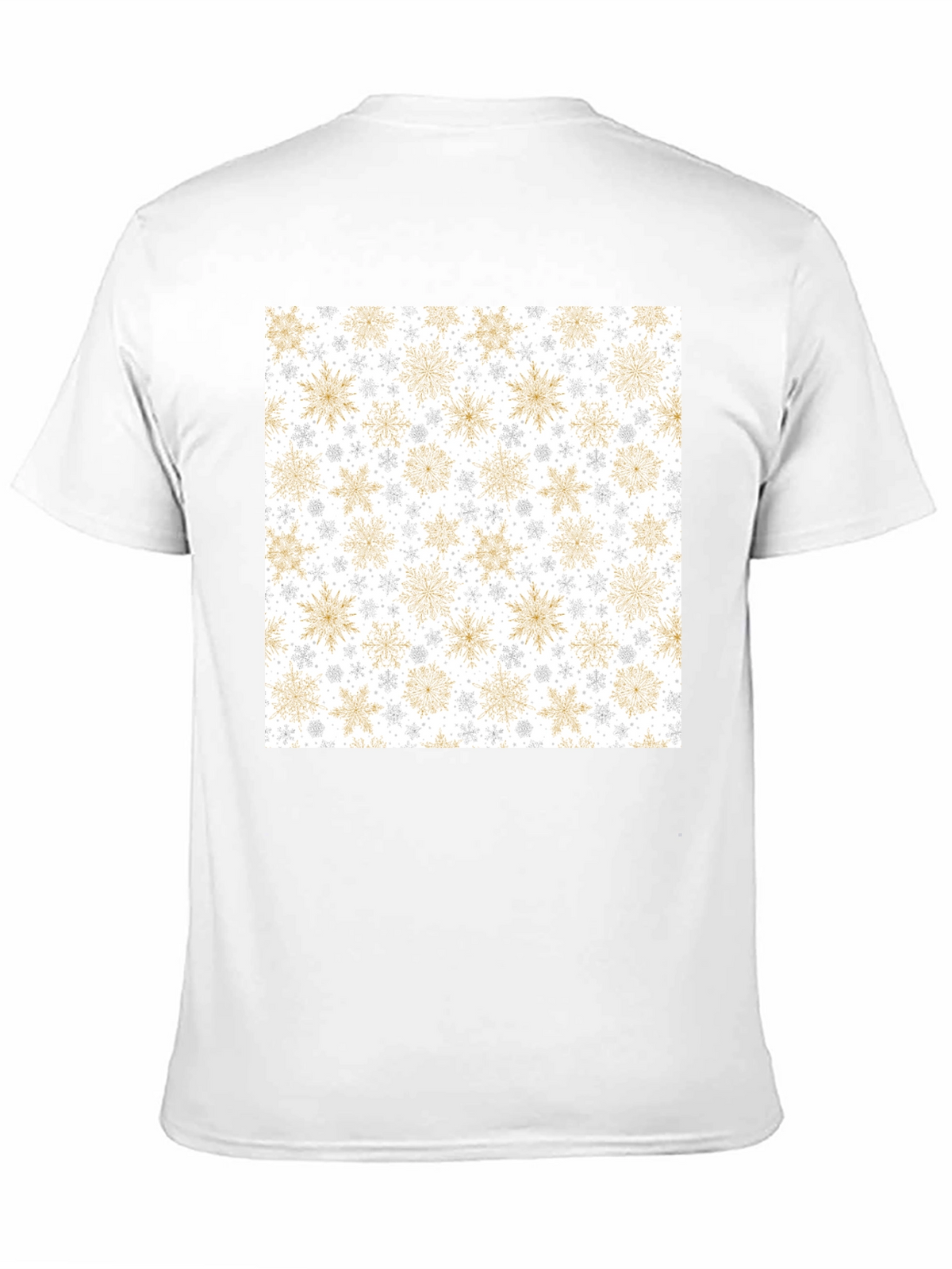 Snowflake Pattern Black T-Shirt