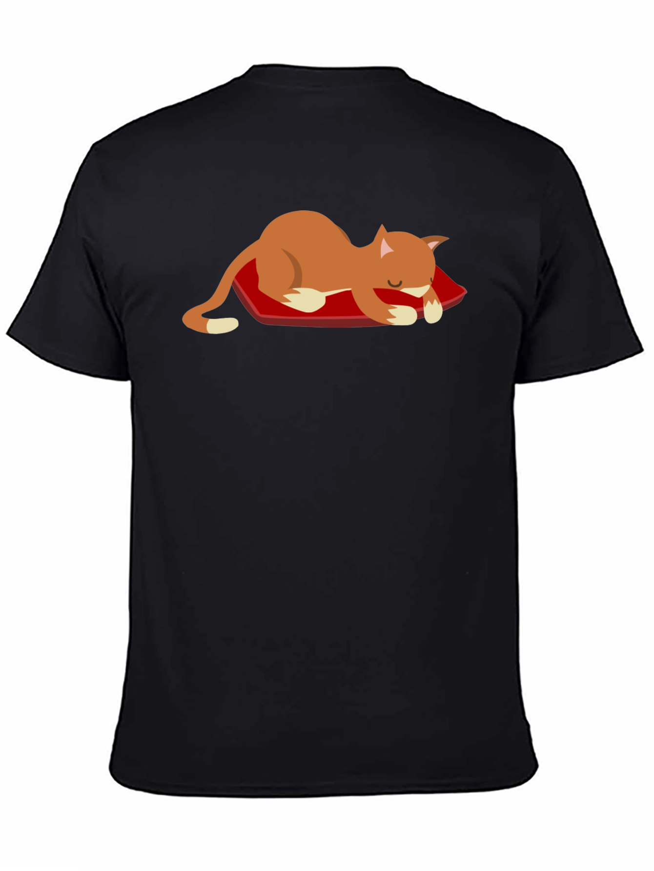 Cute Cat Nap T-Shirt - Unisex Black Tee