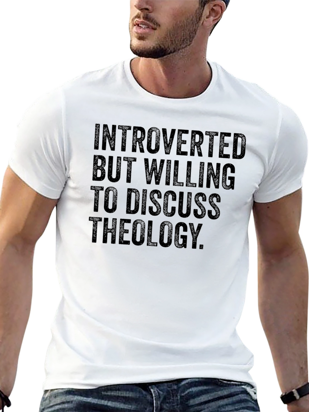Introverted Theology T-Shirt - Black Graphic Tee