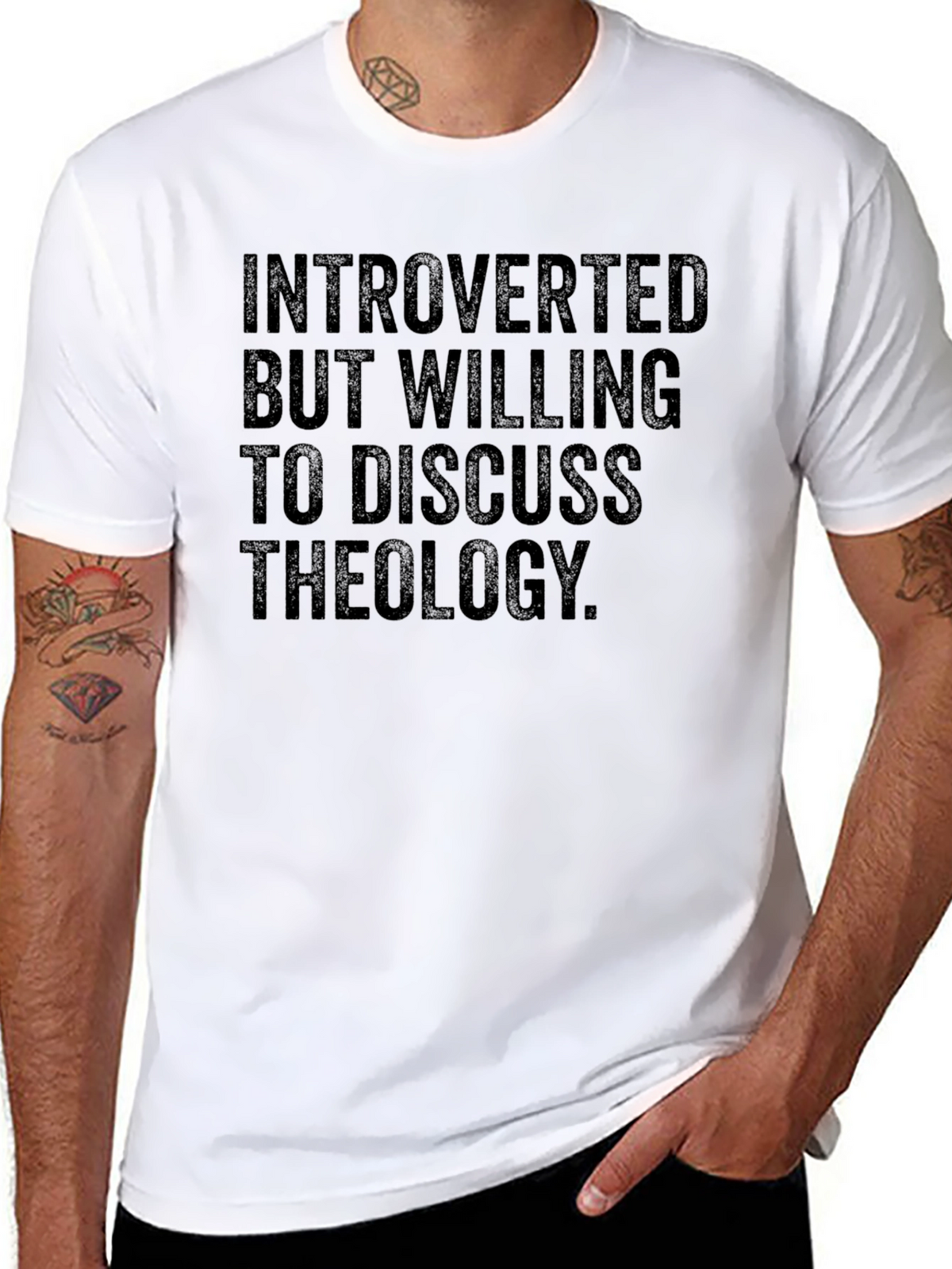 Introverted Theology T-Shirt - Black Graphic Tee