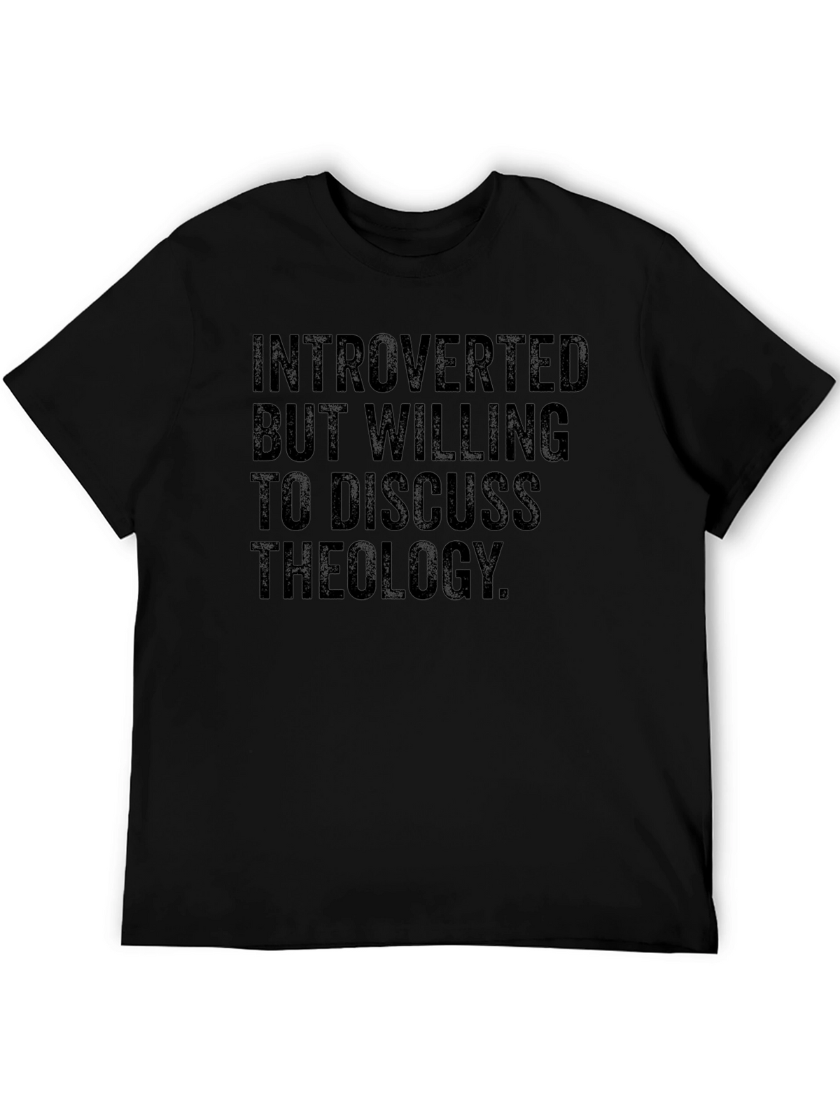 Introverted Theology T-Shirt - Black Graphic Tee