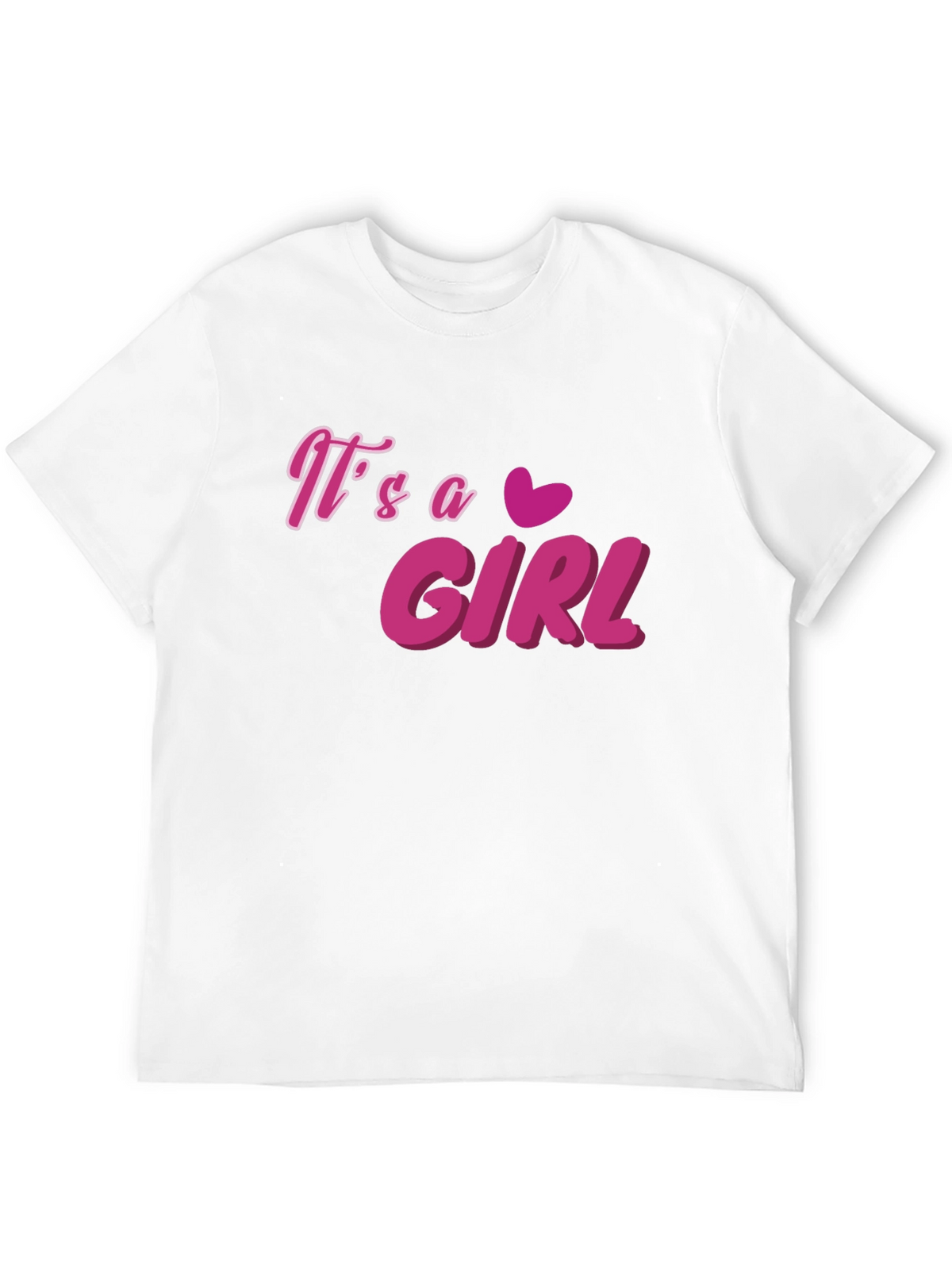 Its a Girl T-Shirt - Pink Graphic Tee