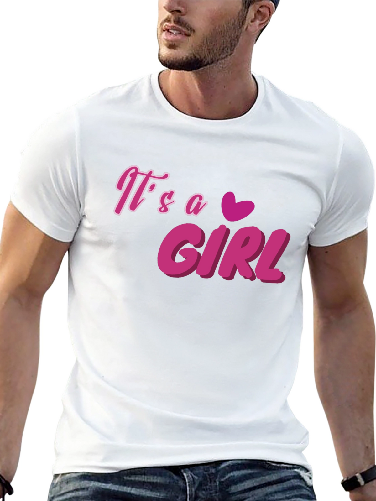 Its a Girl T-Shirt - Pink Graphic Tee