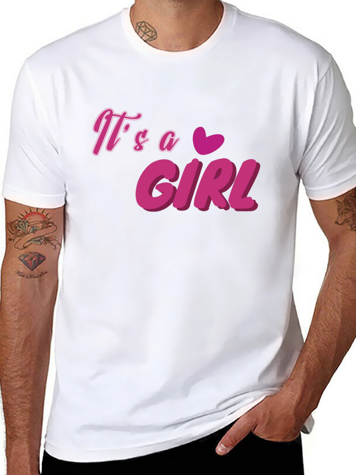 Its a Girl T-Shirt - Pink Graphic Tee