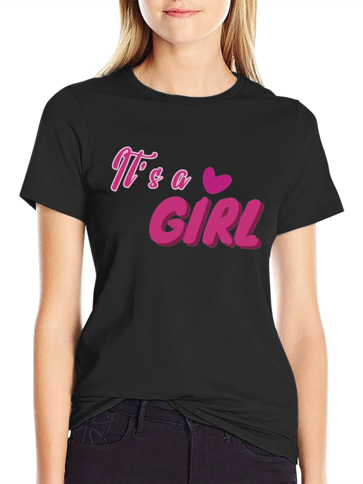 Its a Girl T-Shirt - Pink Graphic Tee