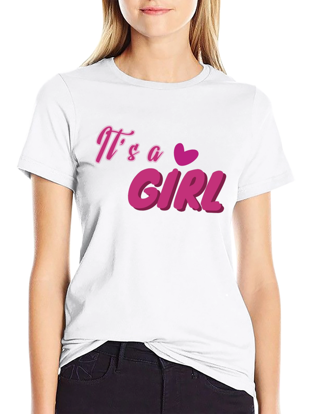 Its a Girl T-Shirt - Pink Graphic Tee