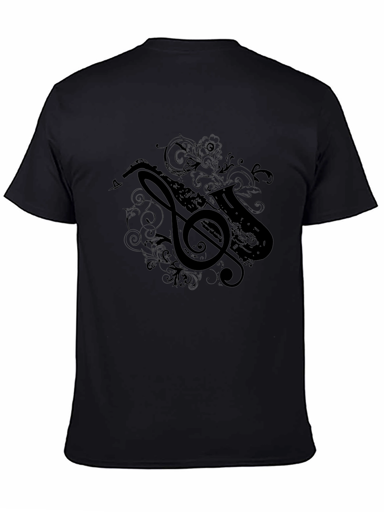 Saxophone Music T-Shirt - Black Graphic Tee