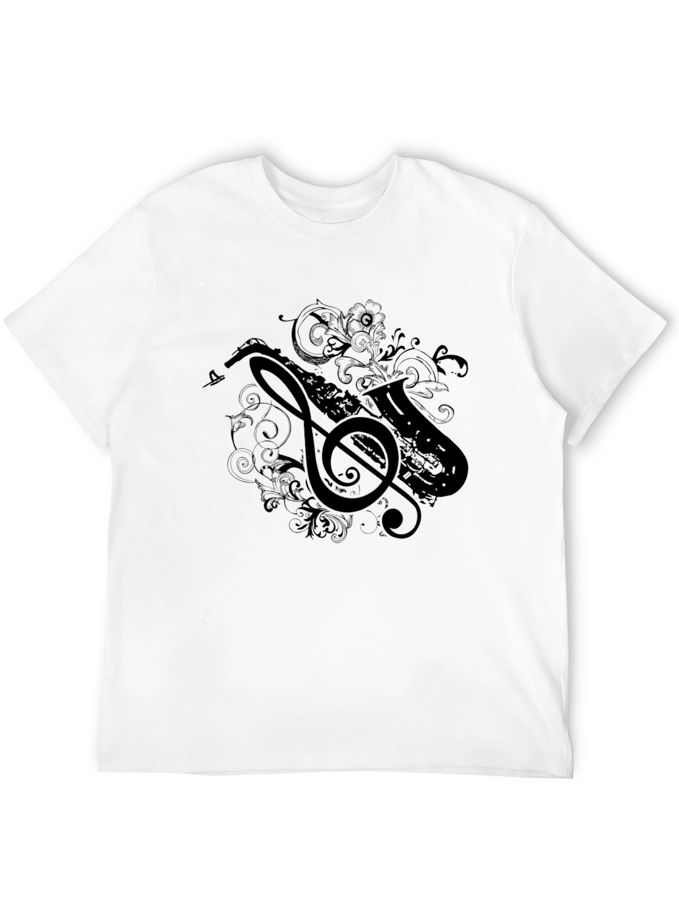 Saxophone Music T-Shirt - Black Graphic Tee