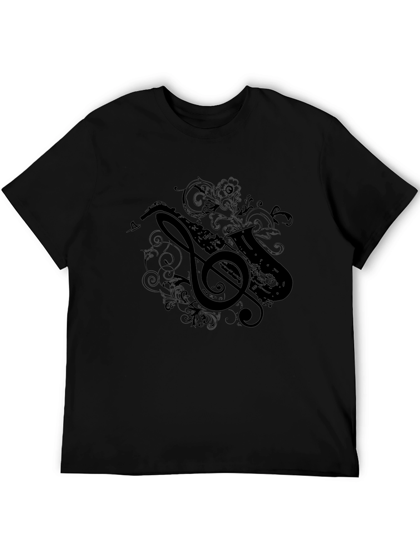 Saxophone Music T-Shirt - Black Graphic Tee