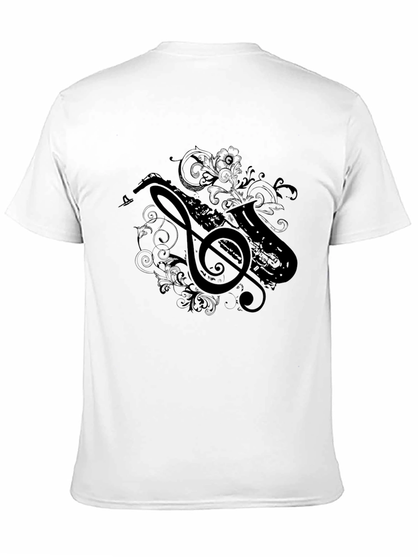 Saxophone Music T-Shirt - Black Graphic Tee
