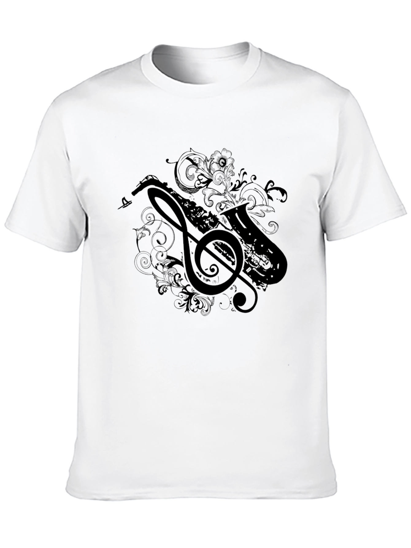 Saxophone Music T-Shirt - Black Graphic Tee