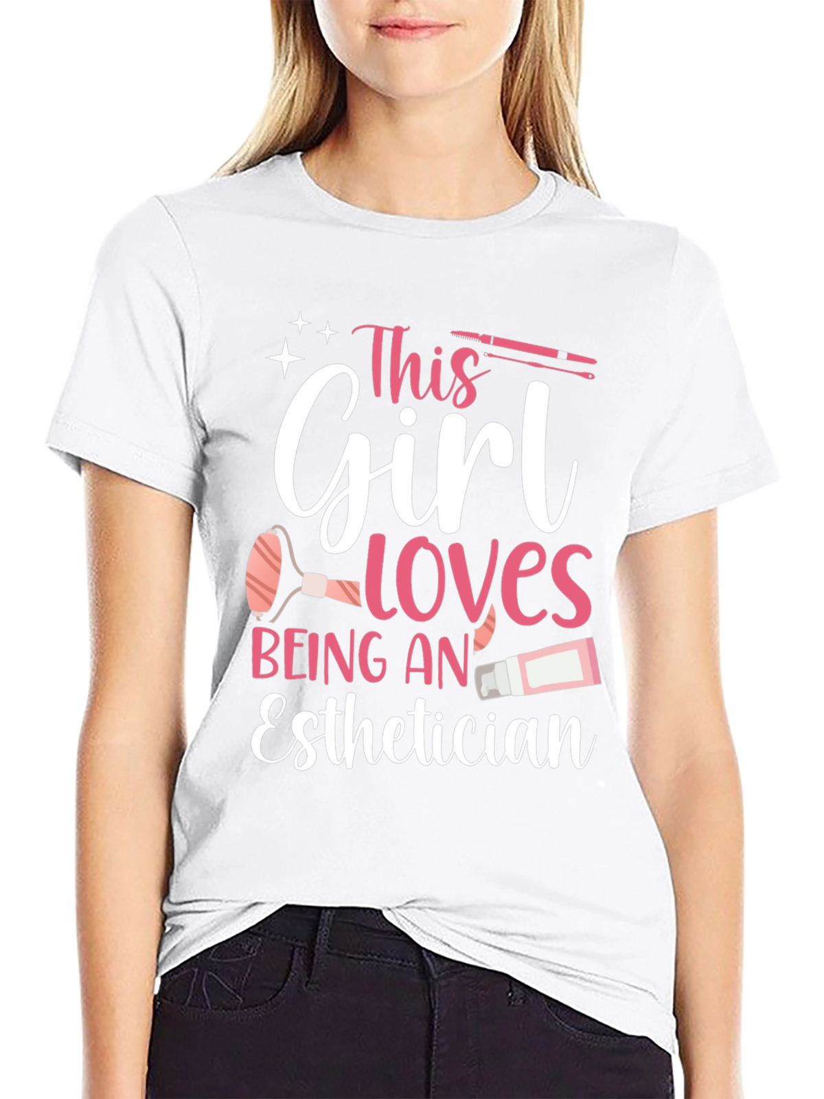 Esthetician Girl Black T-Shirt