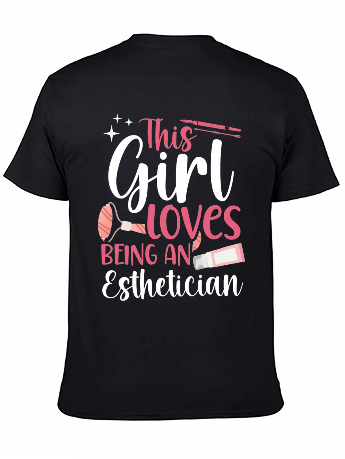 Esthetician Girl Black T-Shirt