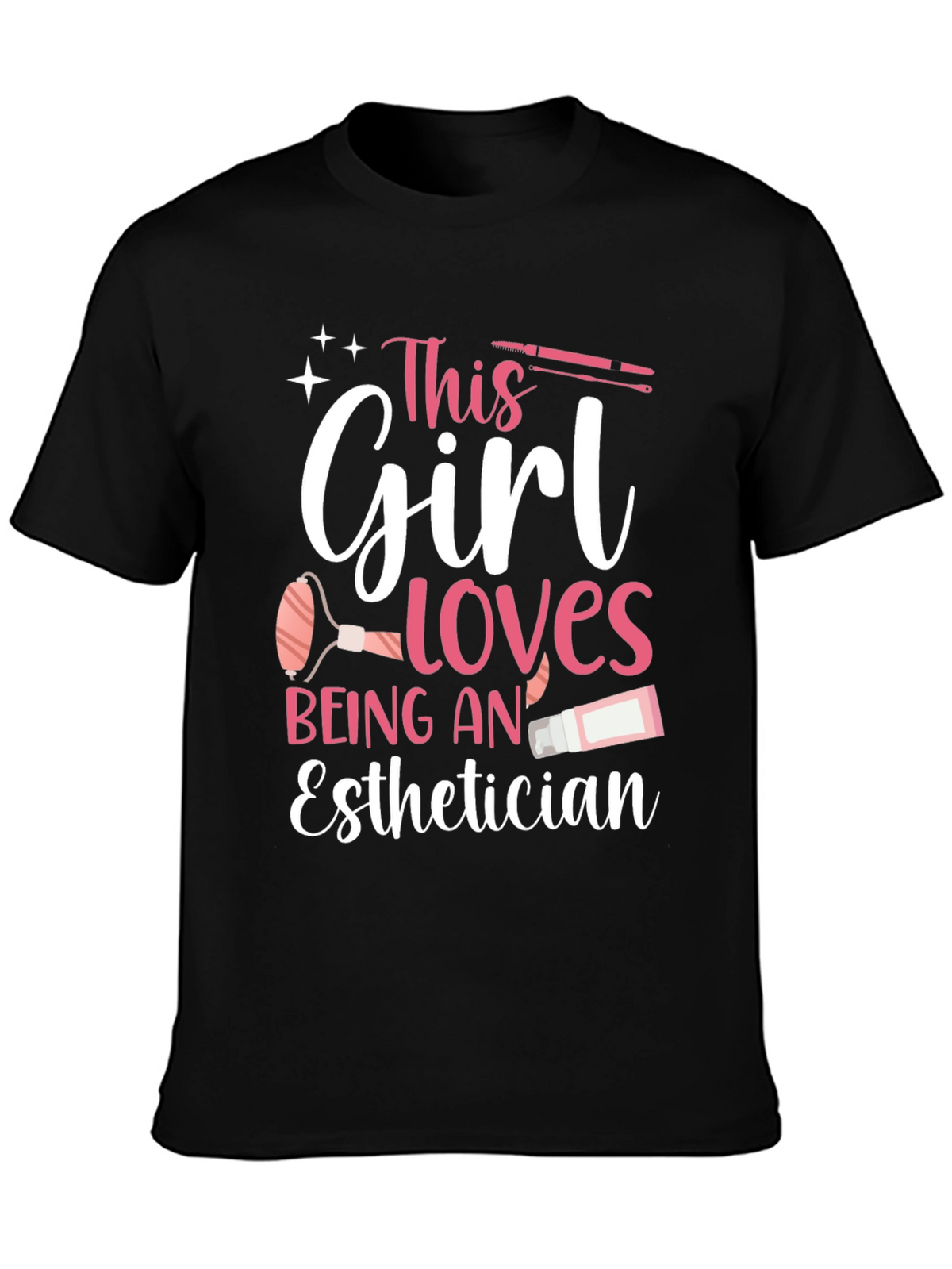 Esthetician Girl Black T-Shirt