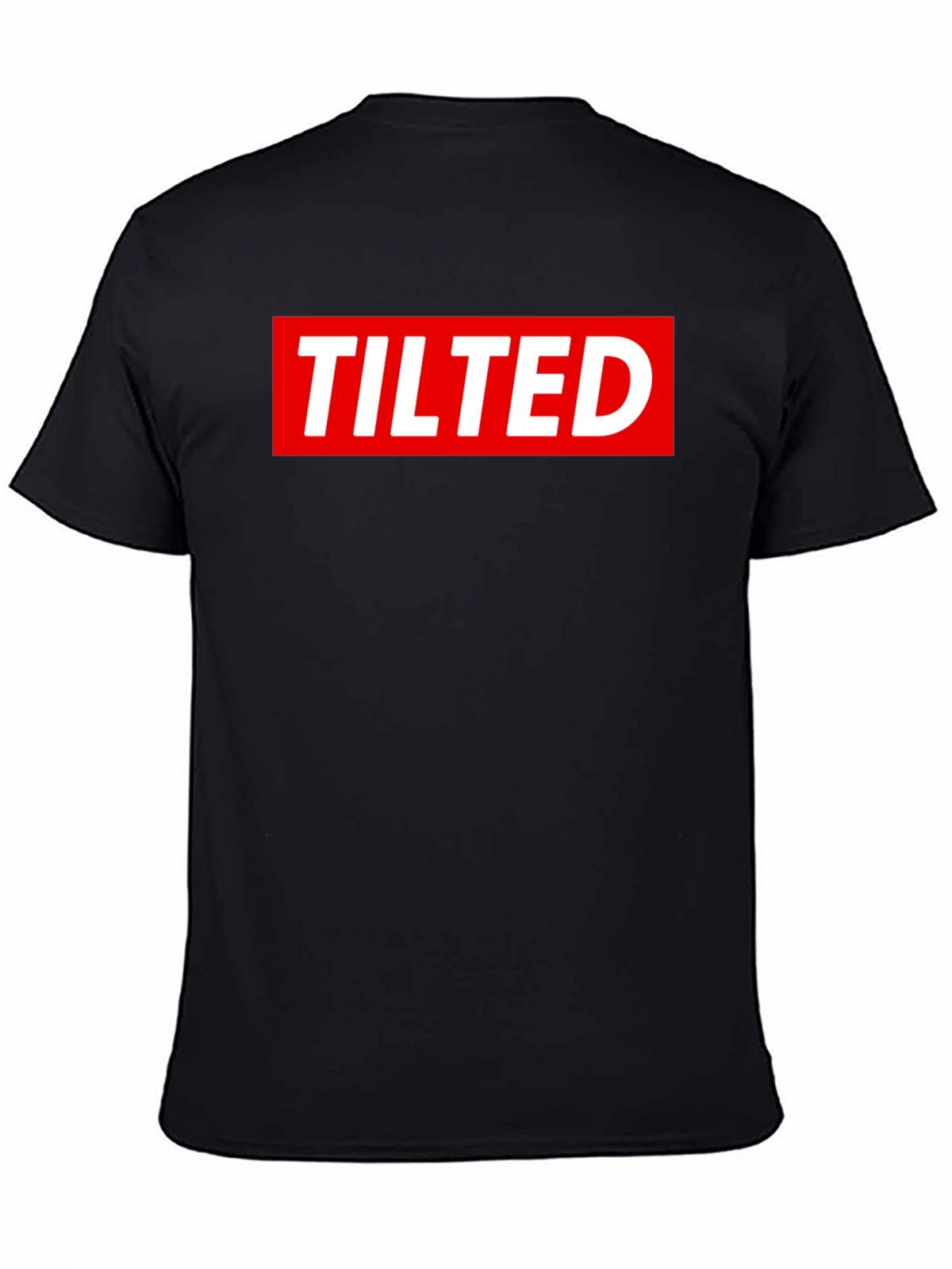 Tilted Logo Graphic Tee - Black
