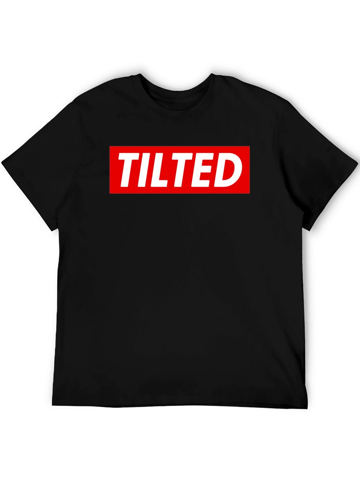 Tilted Logo Graphic Tee - Black
