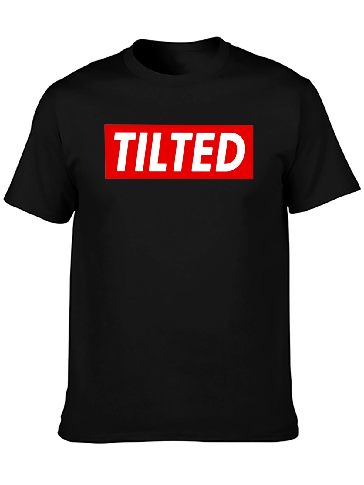 Tilted Logo Graphic Tee - Black