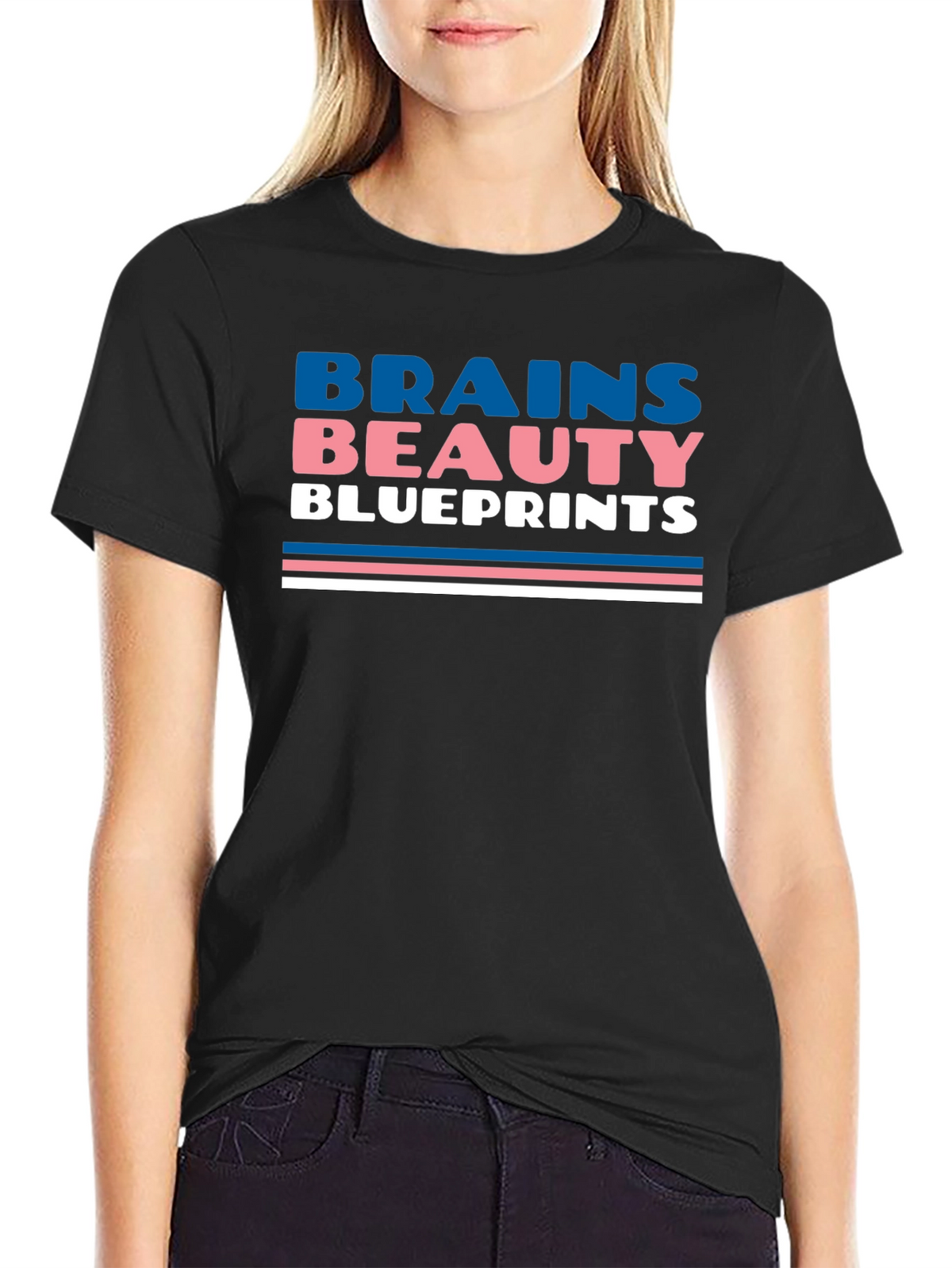Brains Beauty Blueprints Graphic Tee