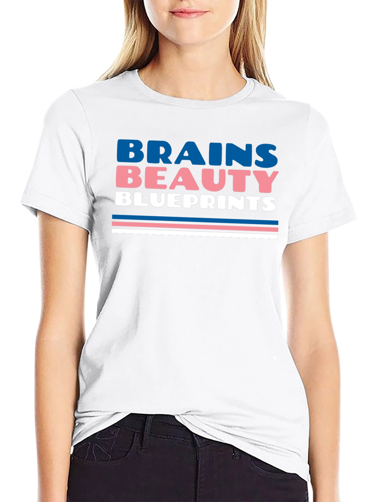 Brains Beauty Blueprints Graphic Tee