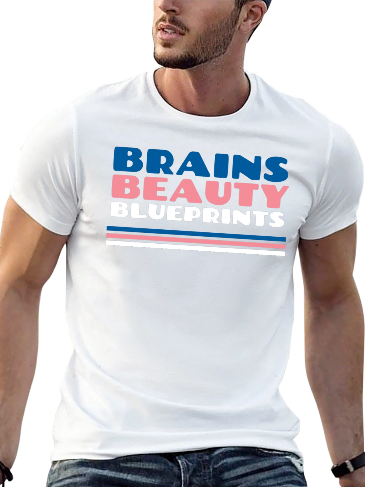 Brains Beauty Blueprints Graphic Tee