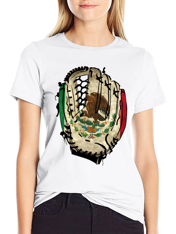 Mexico Baseball Glove T-Shirt - Mens Black Tee