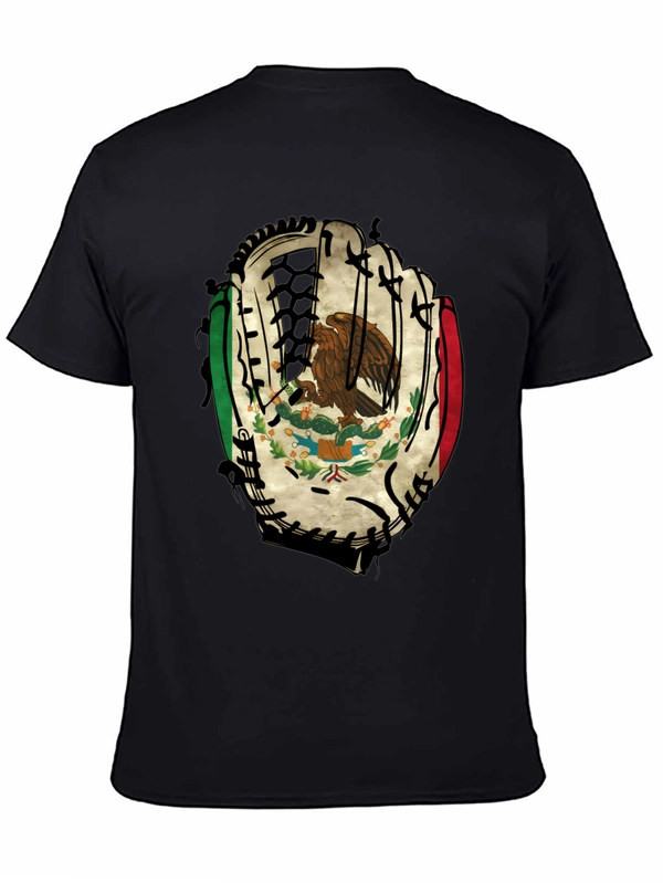 Mexico Baseball Glove T-Shirt - Mens Black Tee