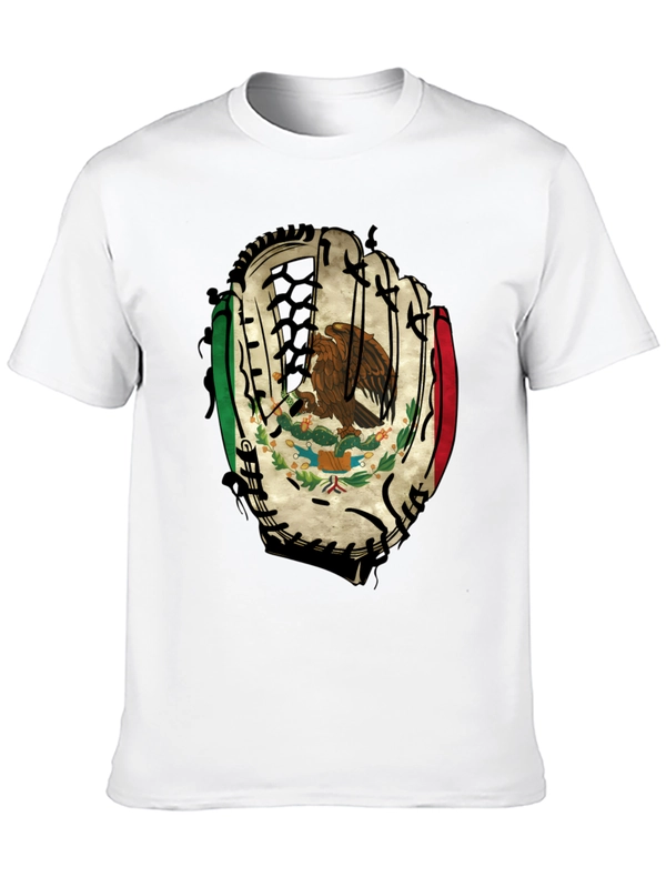 Mexico Baseball Glove T-Shirt - Mens Black Tee
