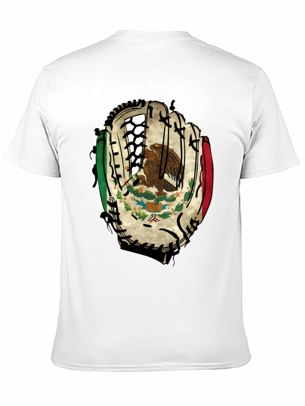 Mexico Baseball Glove T-Shirt - Mens Black Tee