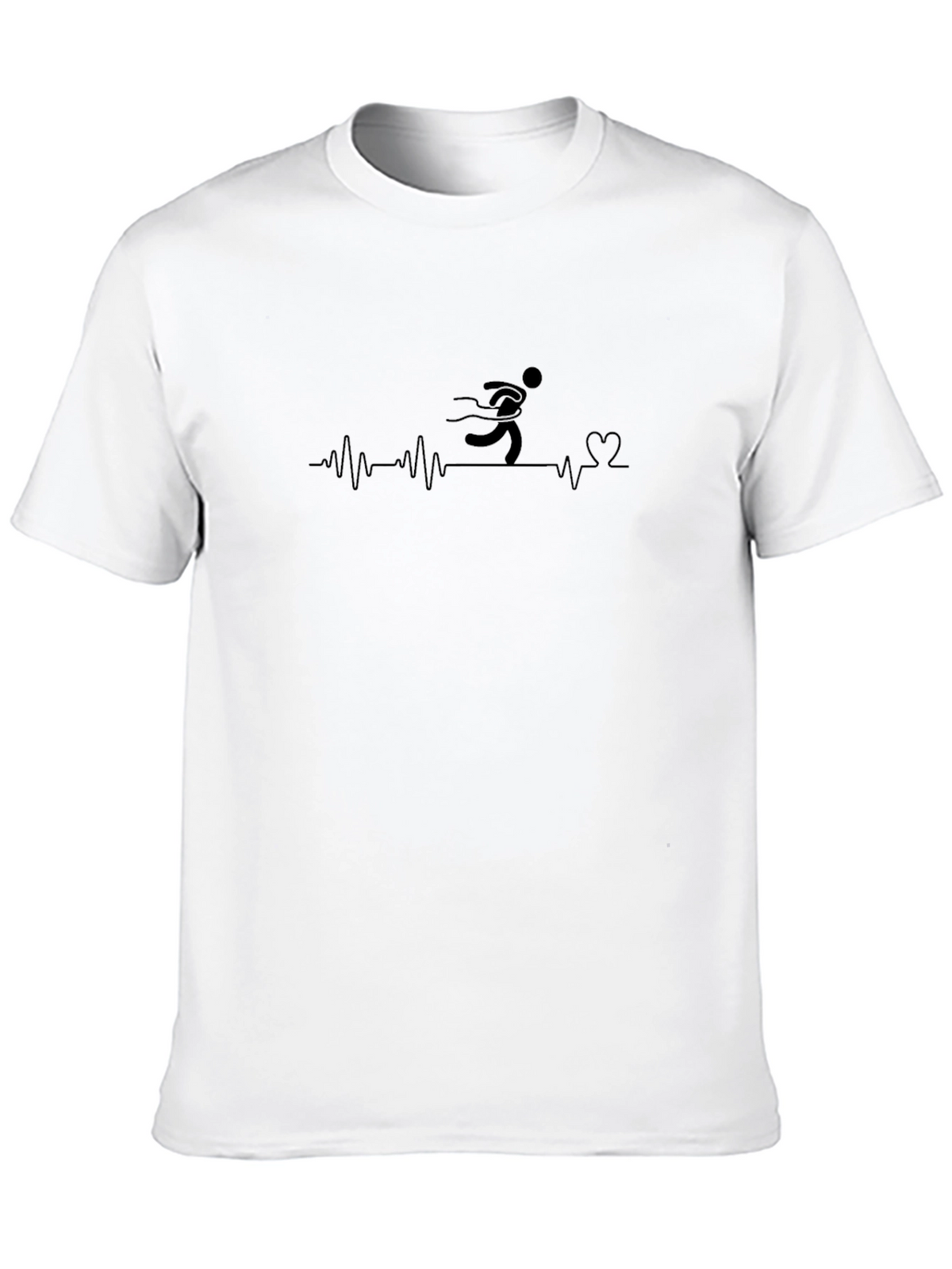 Heartbeat Runner Black T-Shirt