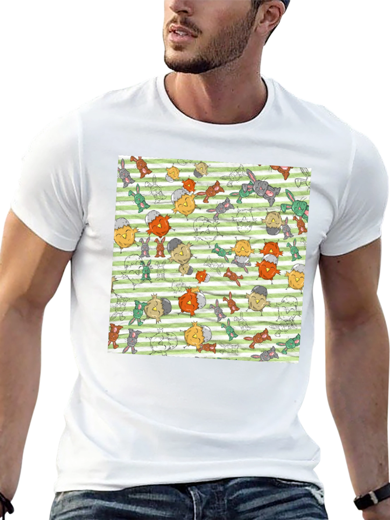 Bunny & Chick T-Shirt - Quirky Easter Style
