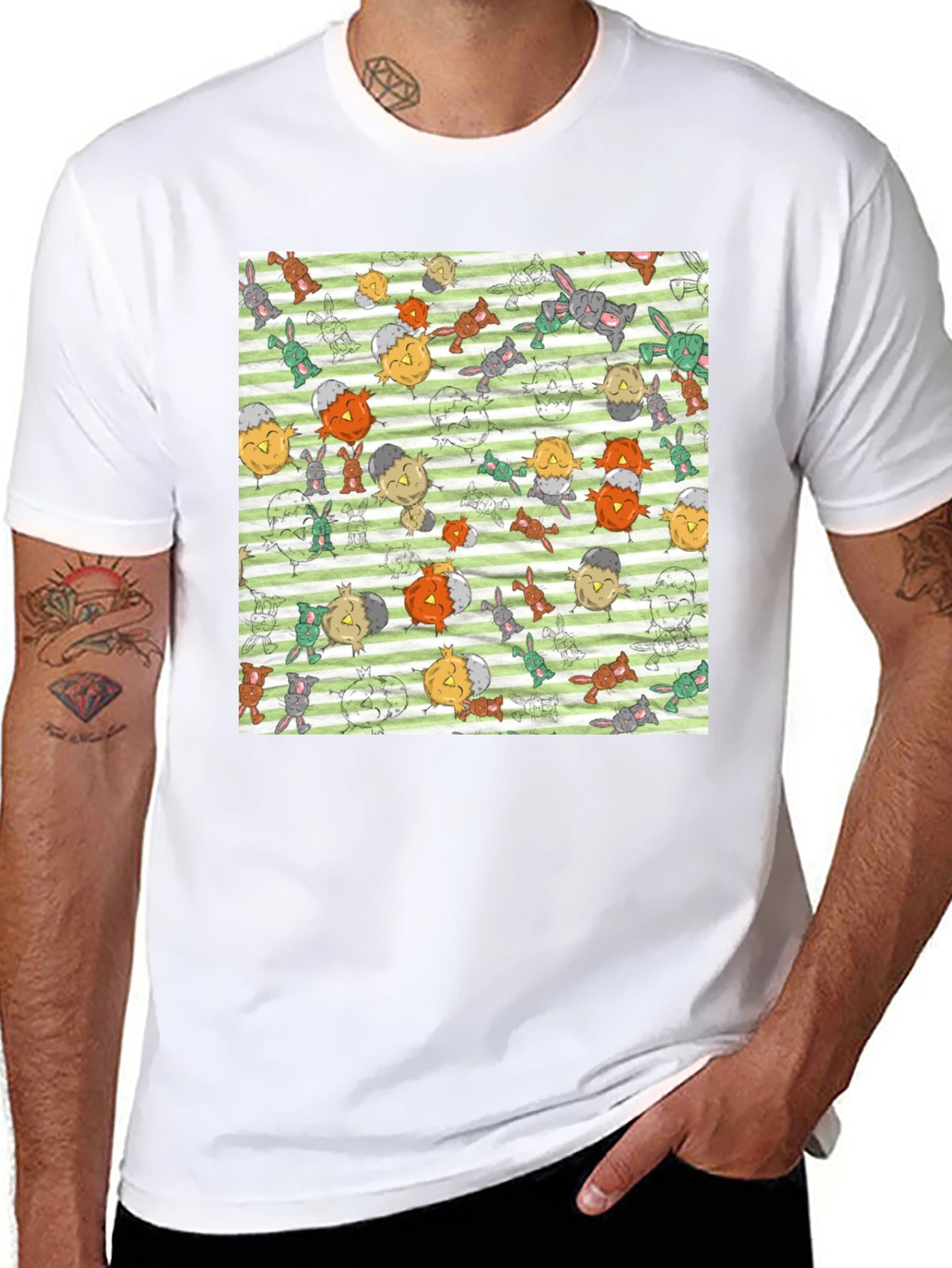 Bunny & Chick T-Shirt - Quirky Easter Style