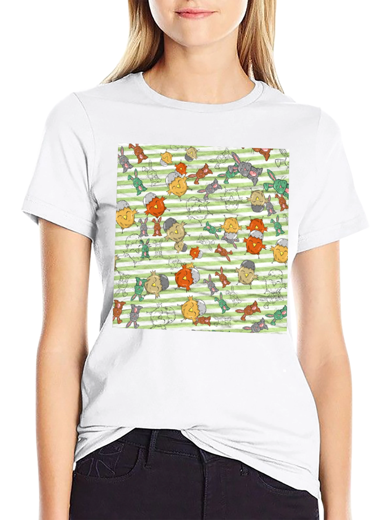 Bunny & Chick T-Shirt - Quirky Easter Style