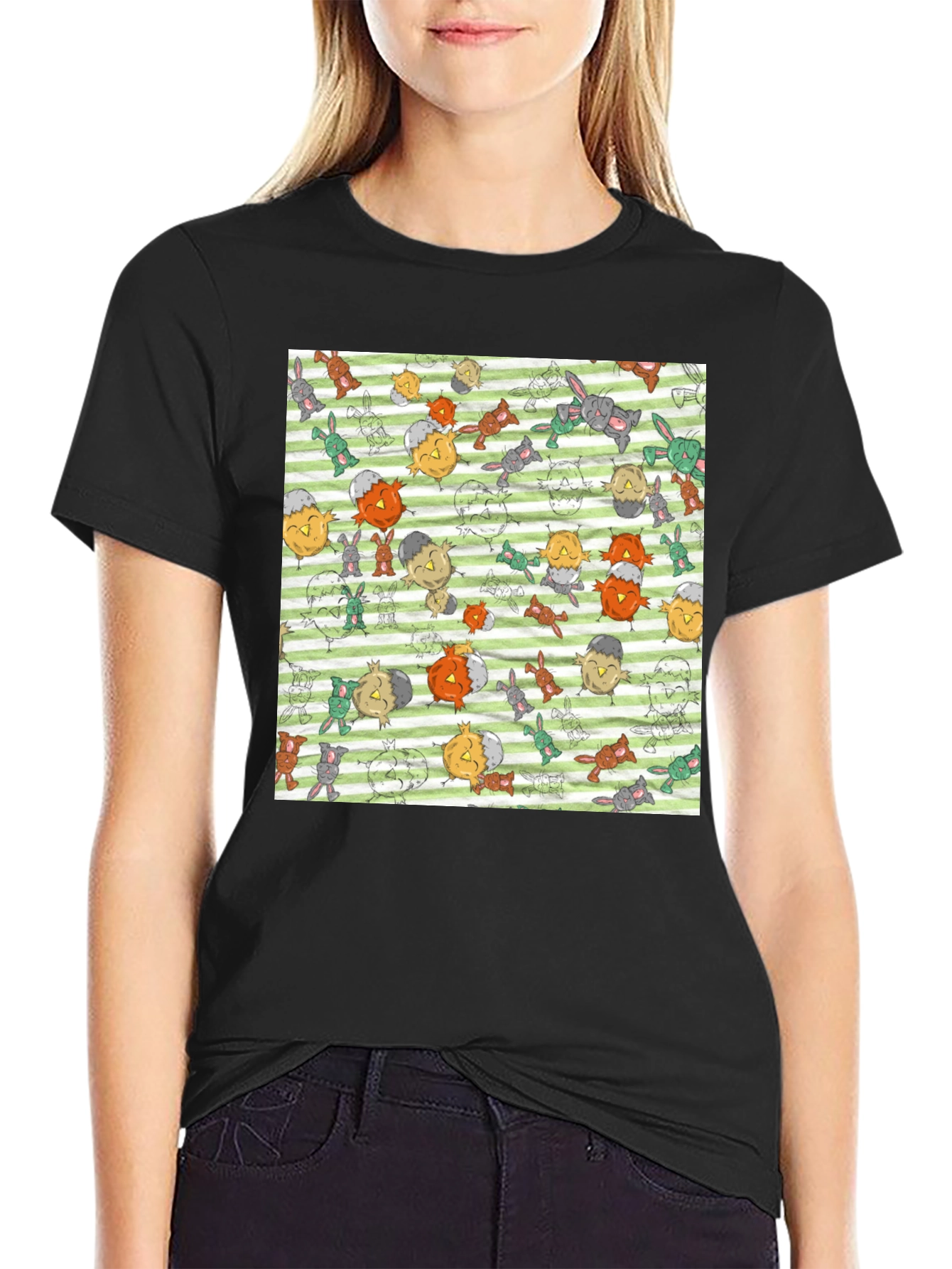 Bunny & Chick T-Shirt - Quirky Easter Style