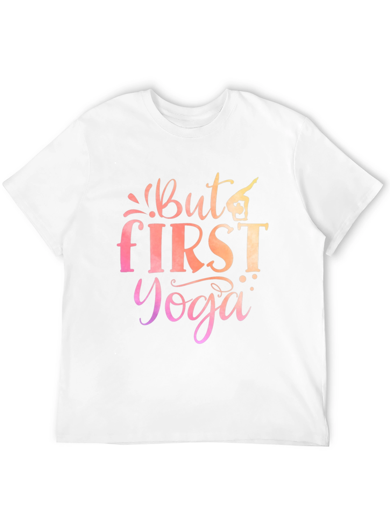 But First Yoga Graphic Tee - Mens Black T-Shirt