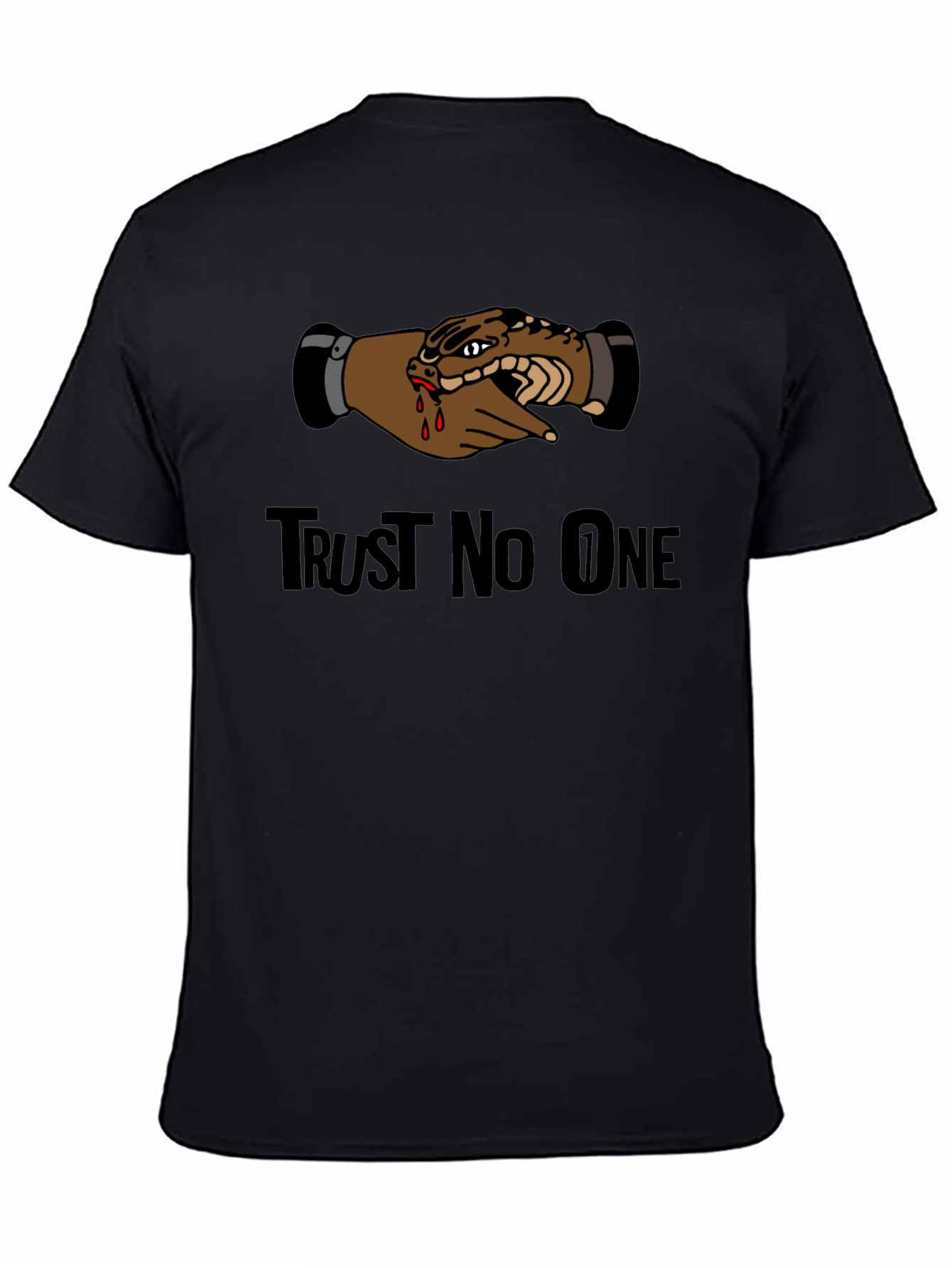 Trust No One Snake Handshake Graphic Tee