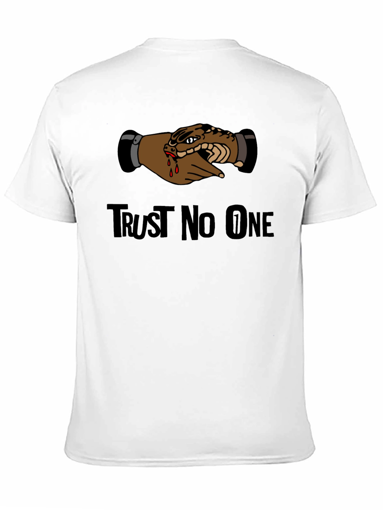 Trust No One Snake Handshake Graphic Tee