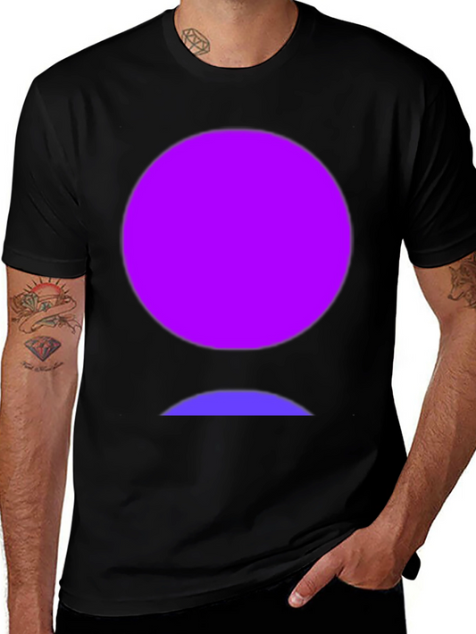 Abstract Circle Graphic Tee - Mens Casual Shirt