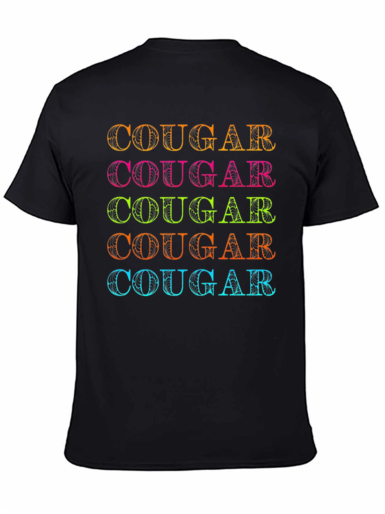 Neon Cougar Graphic T-Shirt