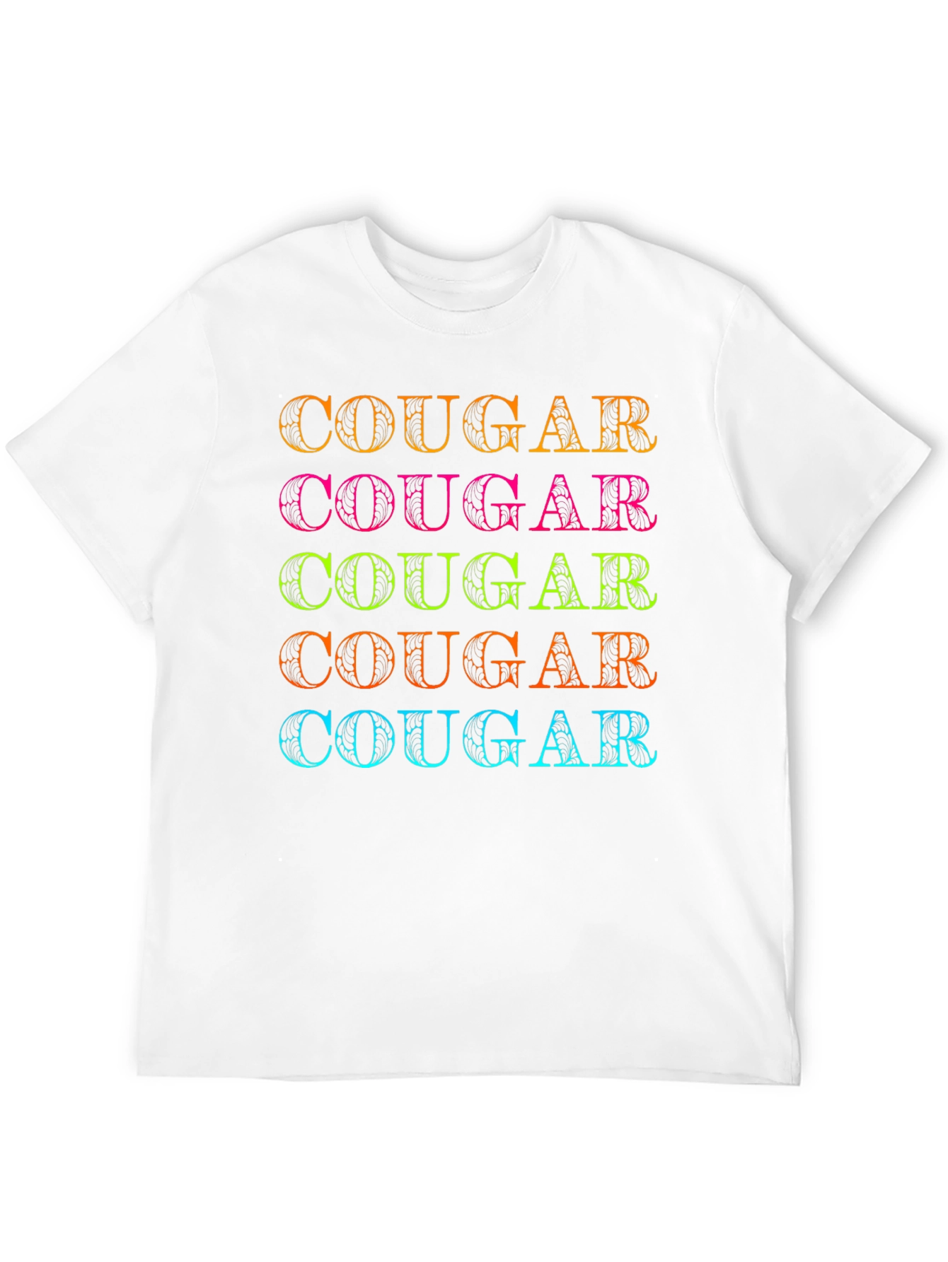 Neon Cougar Graphic T-Shirt