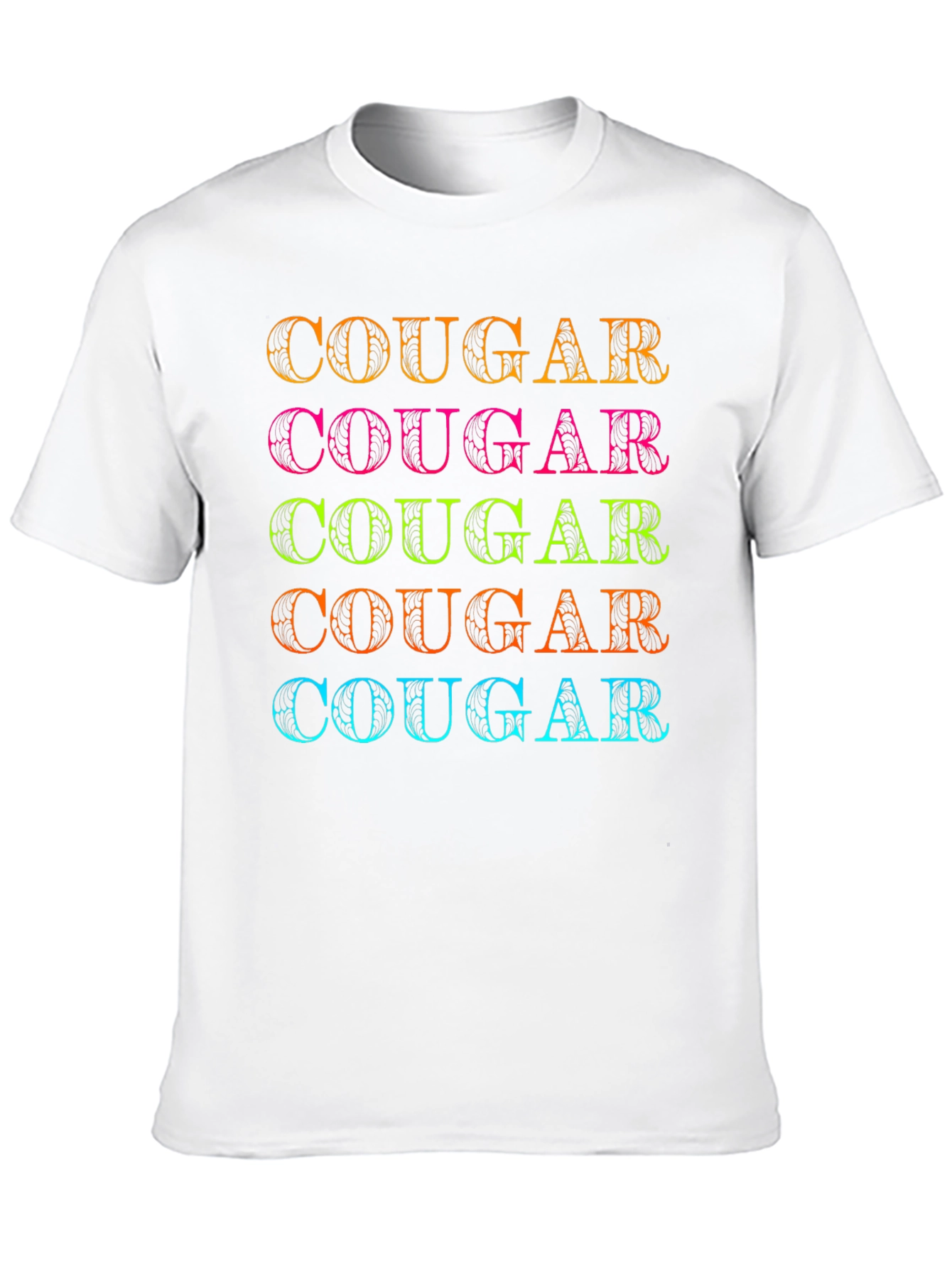 Neon Cougar Graphic T-Shirt