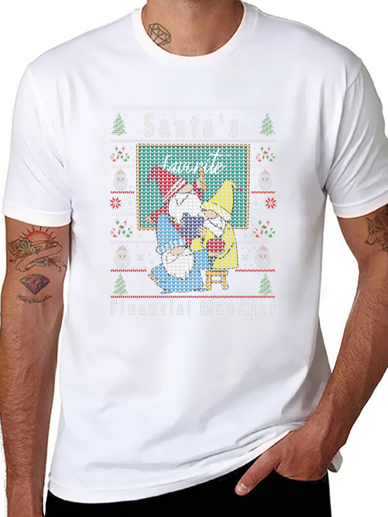 Santas Favorite Financial Manager Ugly Christmas Sweater T-Shirt