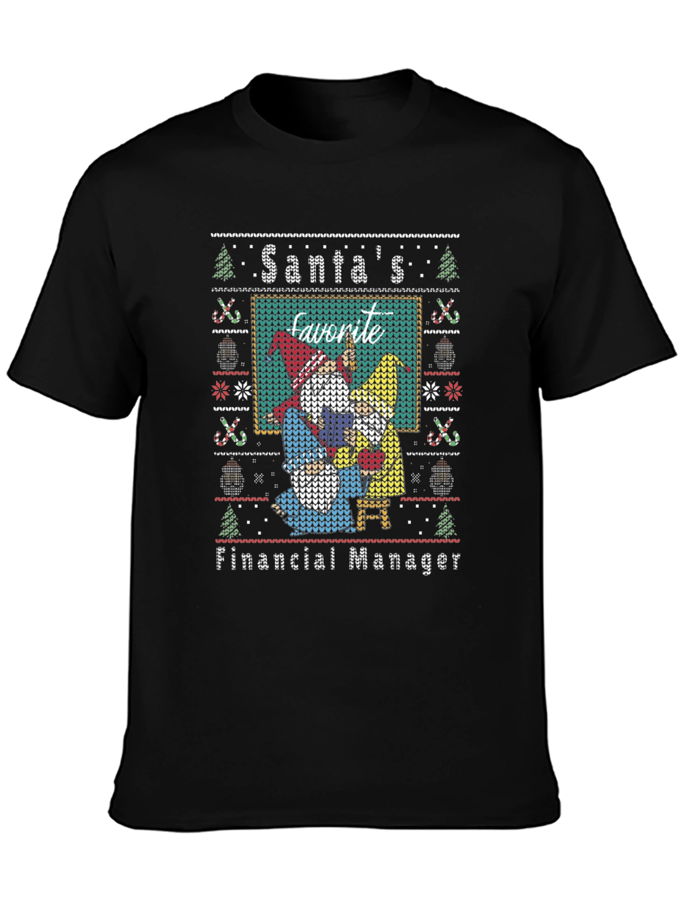 Santas Favorite Financial Manager Ugly Christmas Sweater T-Shirt
