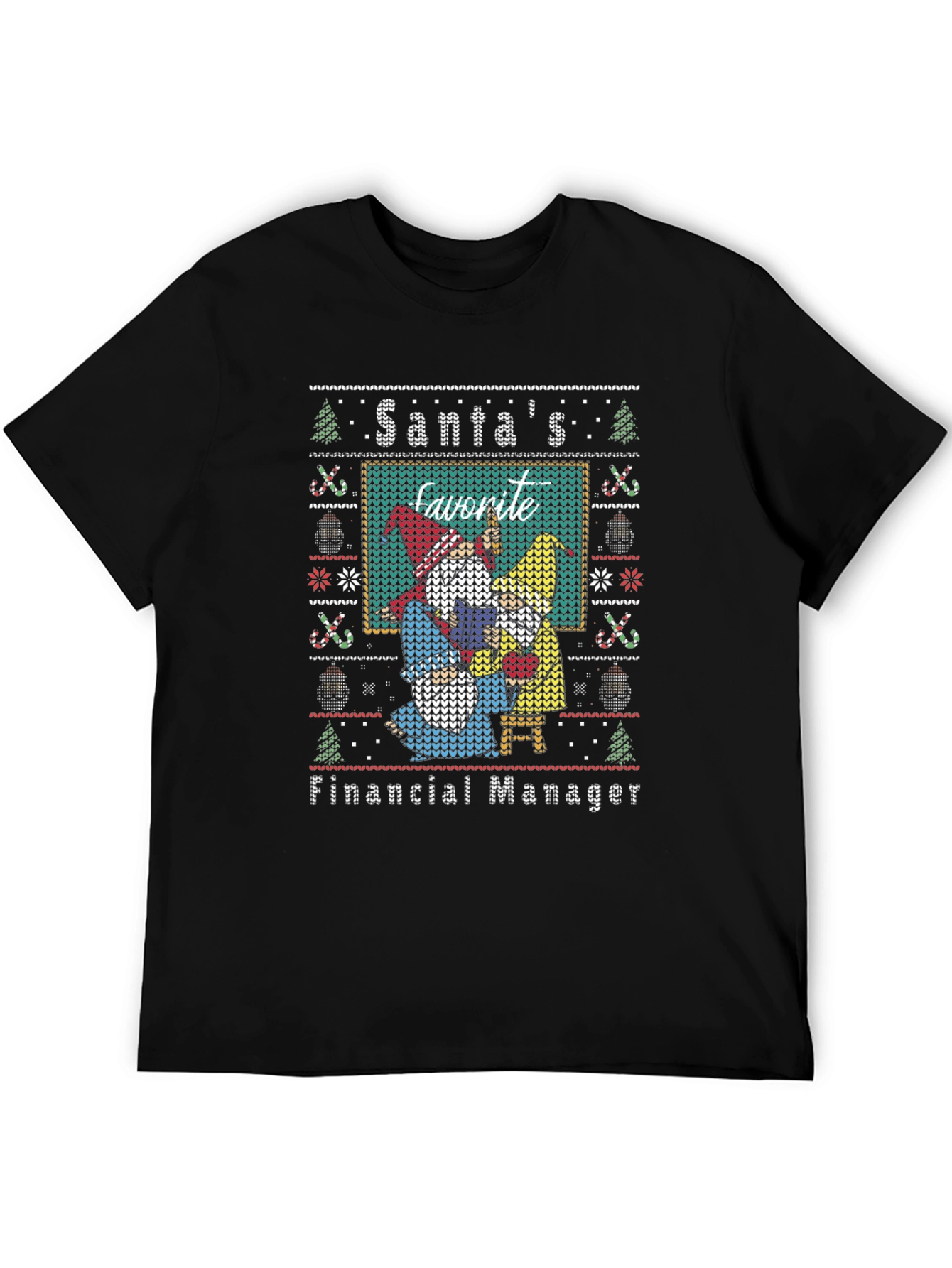 Santas Favorite Financial Manager Ugly Christmas Sweater T-Shirt