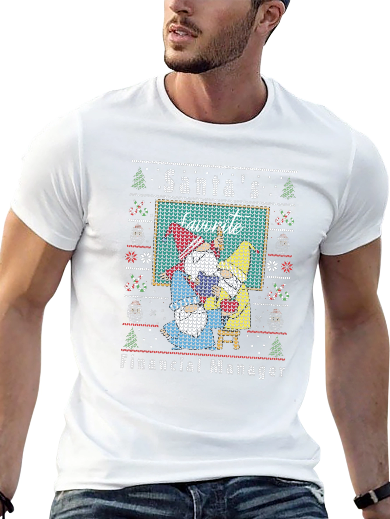 Santas Favorite Financial Manager Ugly Christmas Sweater T-Shirt