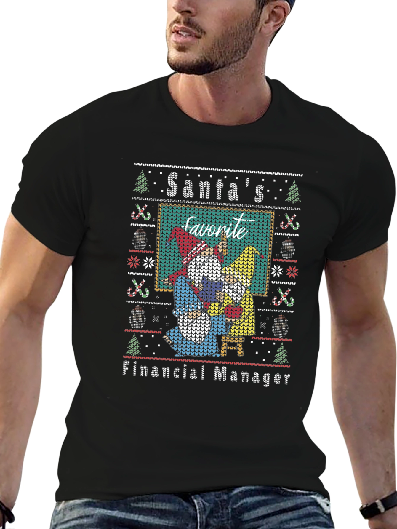 Santas Favorite Financial Manager Ugly Christmas Sweater T-Shirt
