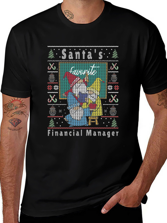 Santas Favorite Financial Manager Ugly Christmas Sweater T-Shirt
