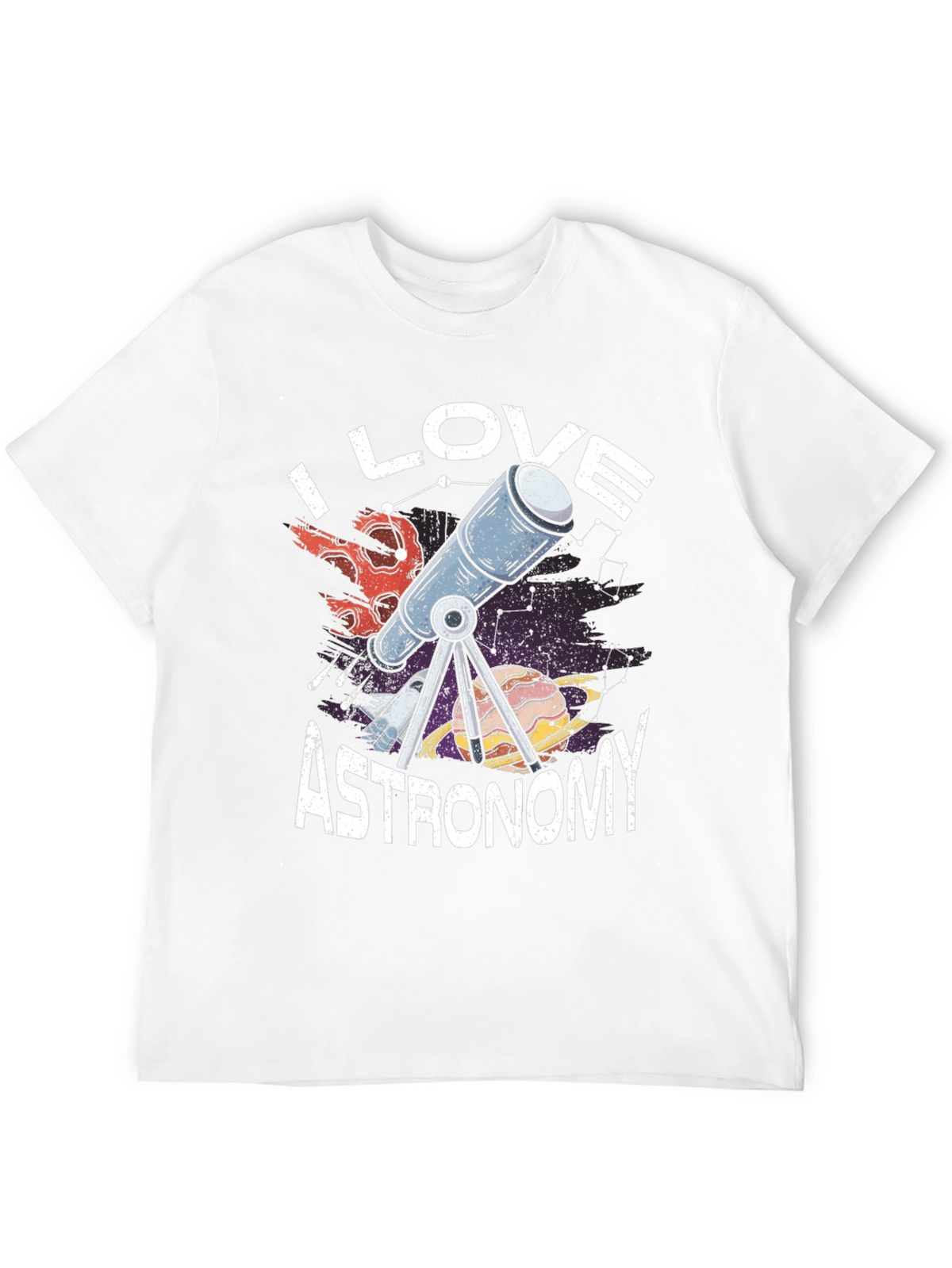 I Love Astronomy Graphic Tee Shirt