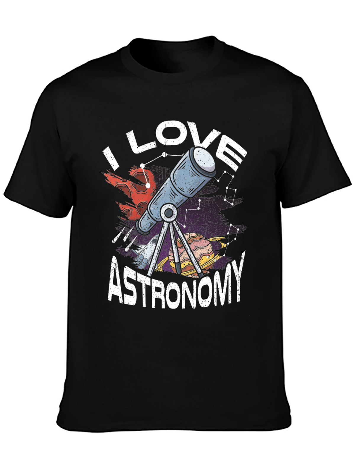 I Love Astronomy Graphic Tee Shirt
