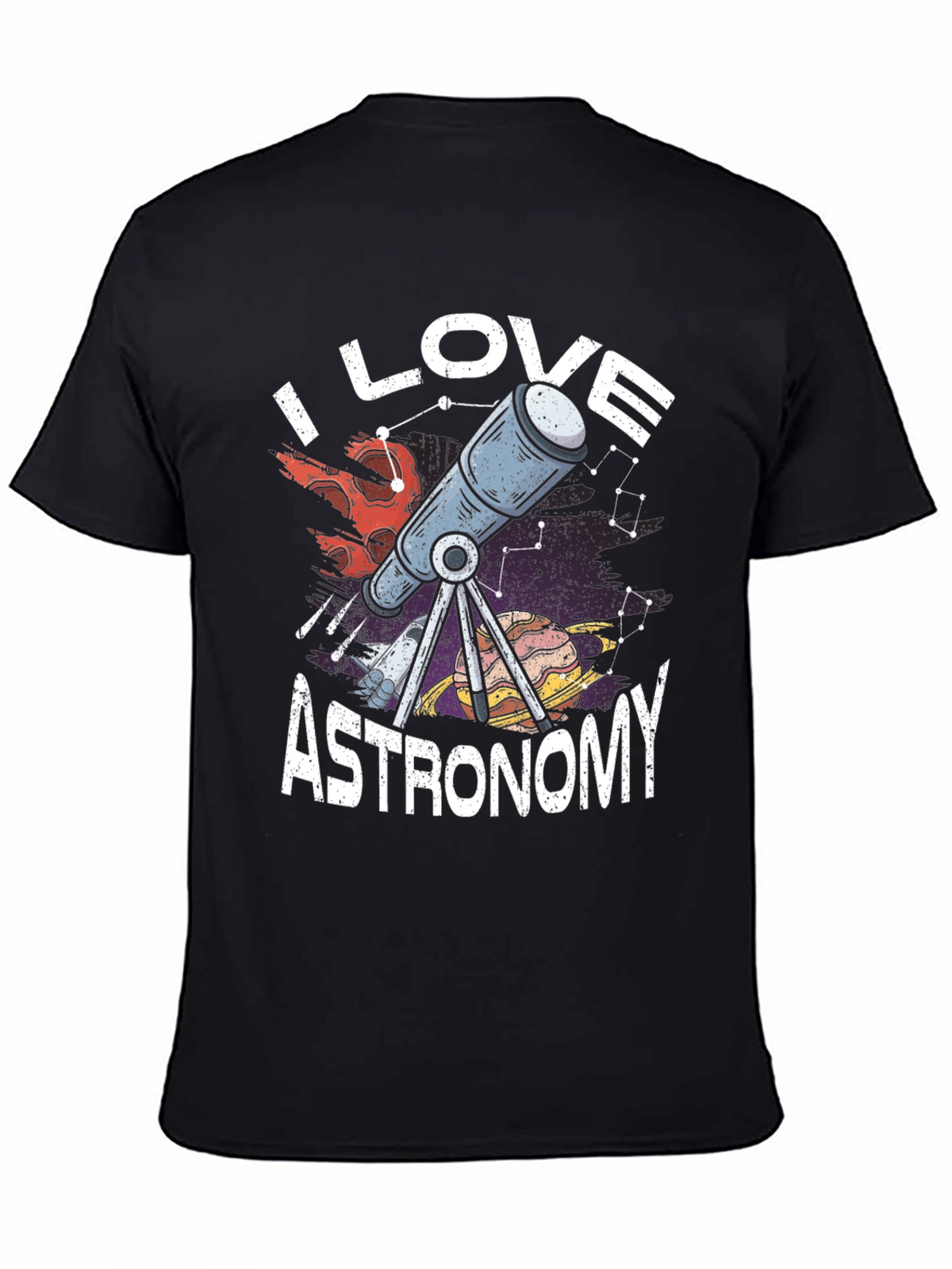 I Love Astronomy Graphic Tee Shirt